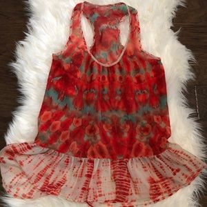 Multi Color Racerback Tank/Blouse